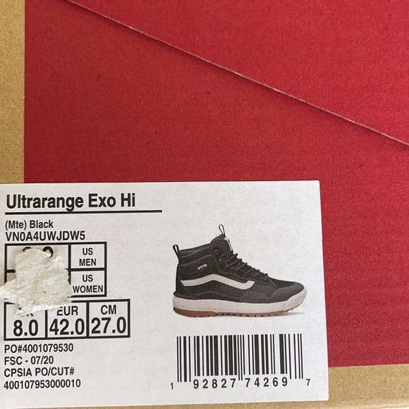 Vans Ultrarange Exo Hi Mte Black Men’s - Picture 16 of 16